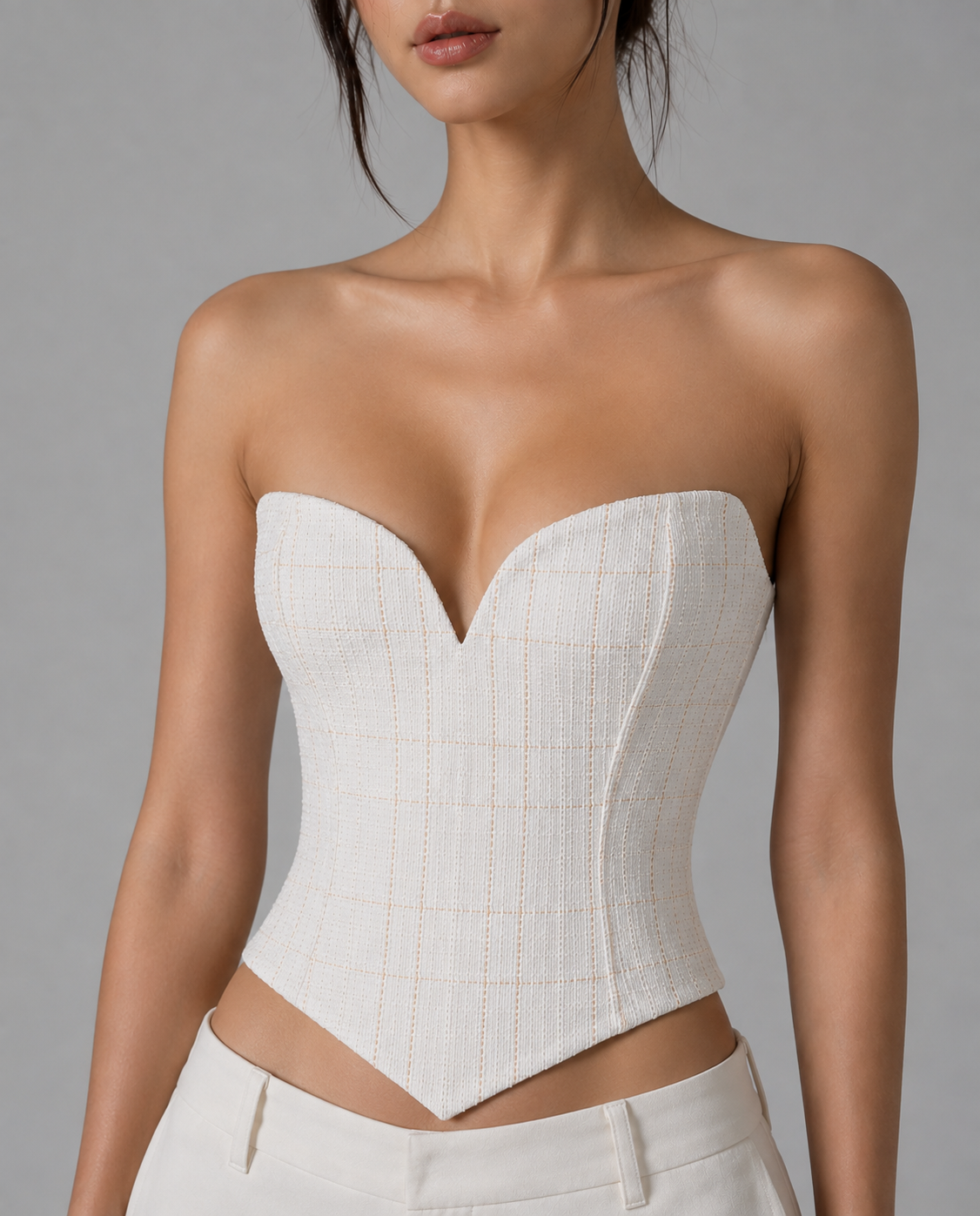 ØNIRX - Ivory Tweed Corset