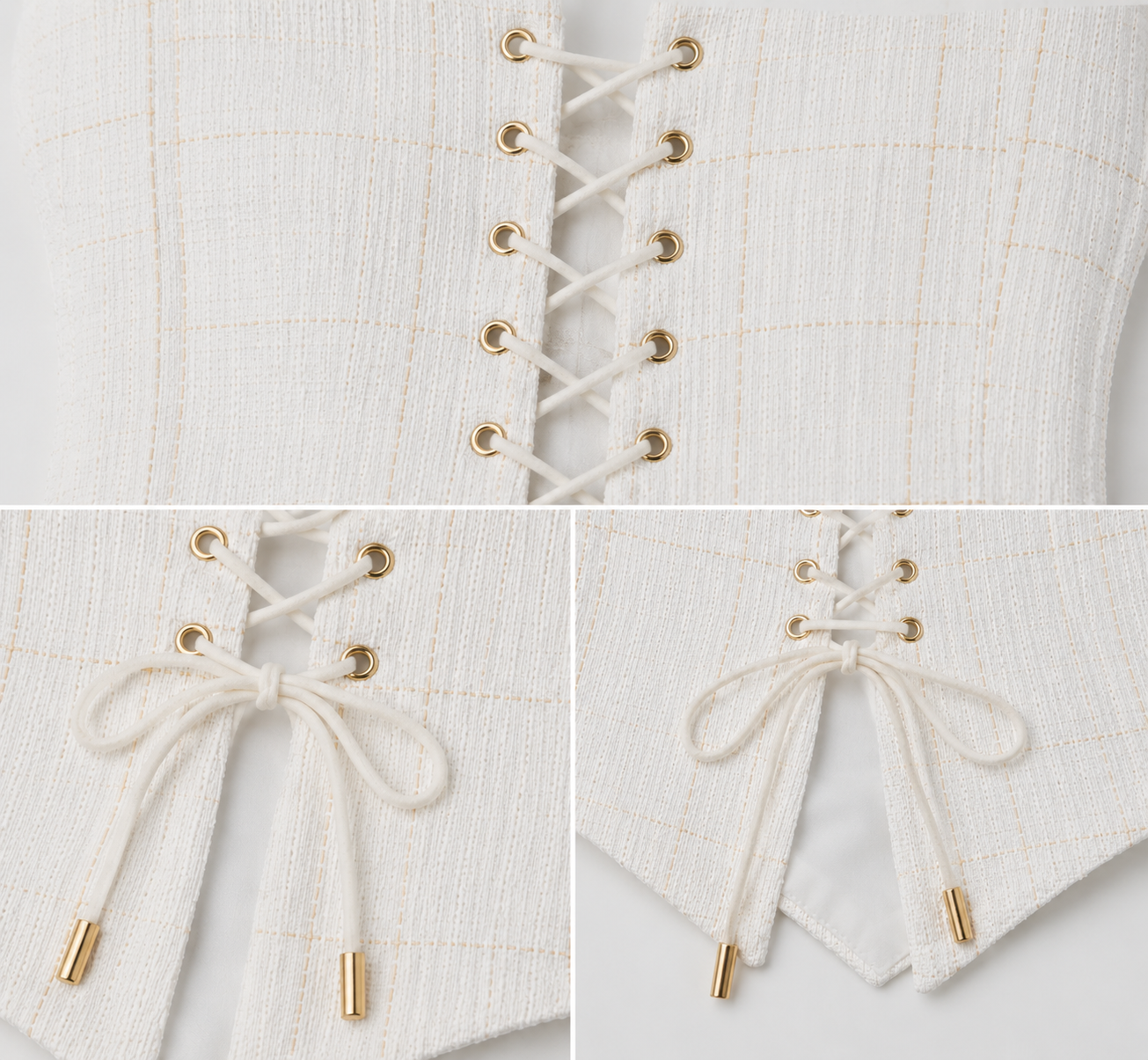 ØNIRX - Ivory Tweed Corset