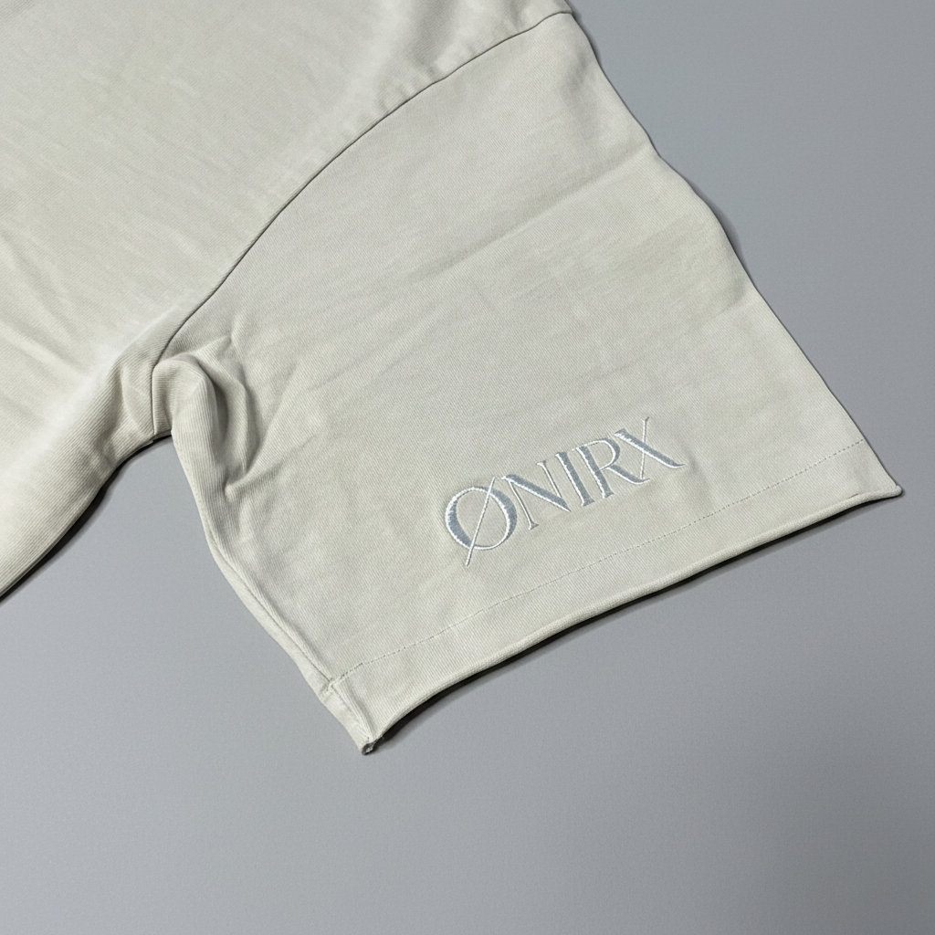 Soft Line Tee Beige — Ourlet manche